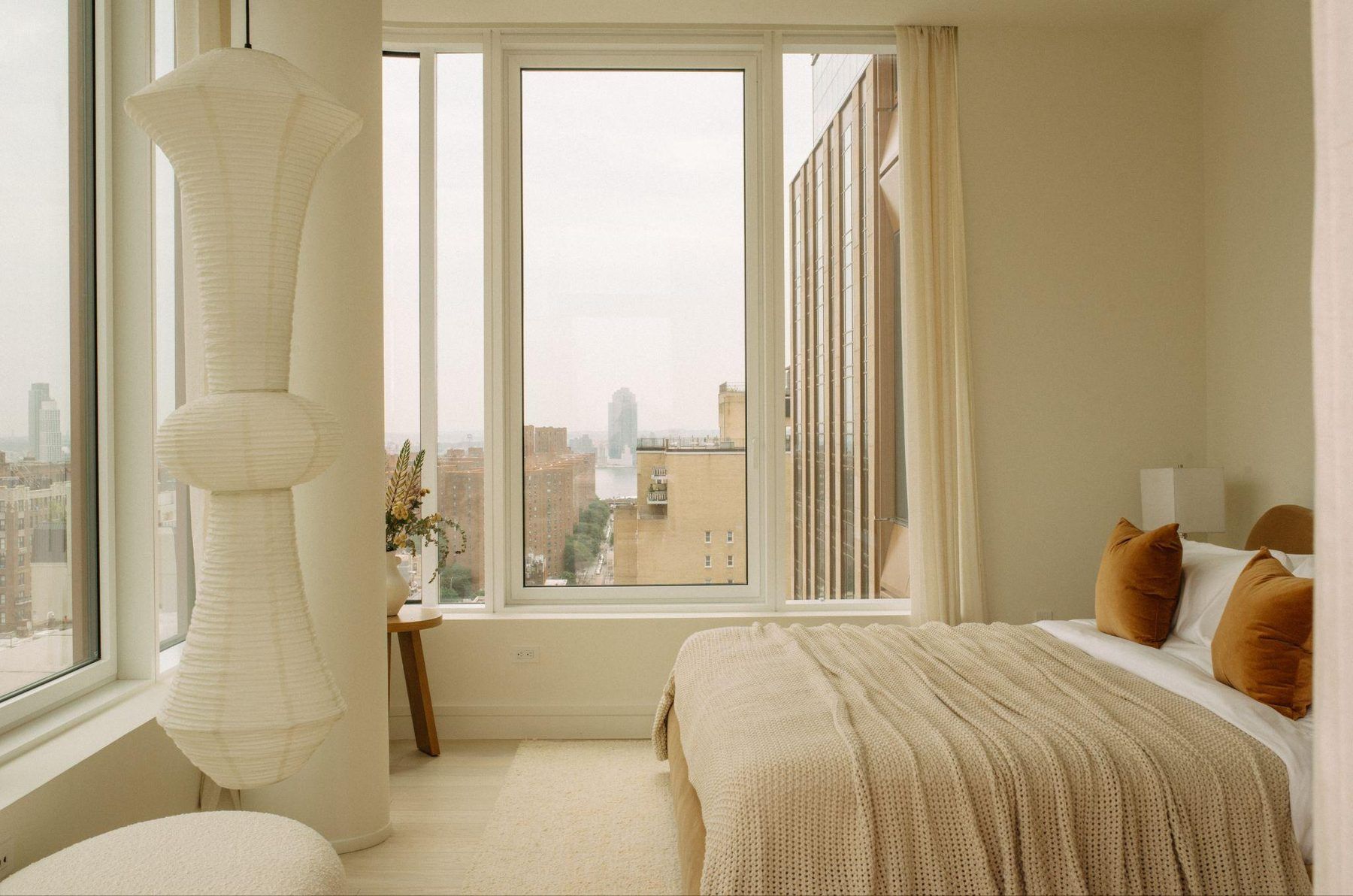 Bedroom at 200 East 20th Street staged by Stage One
